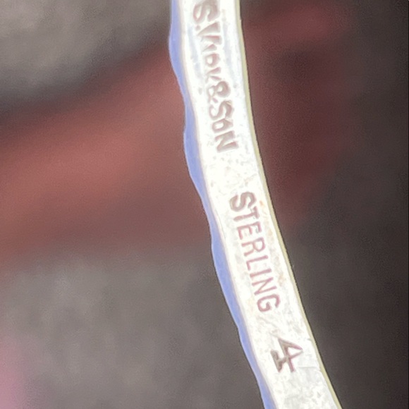 Kirk & Son Sterling Silver Repousse numbered vine bangle bracelets. - Picture 3 of 7